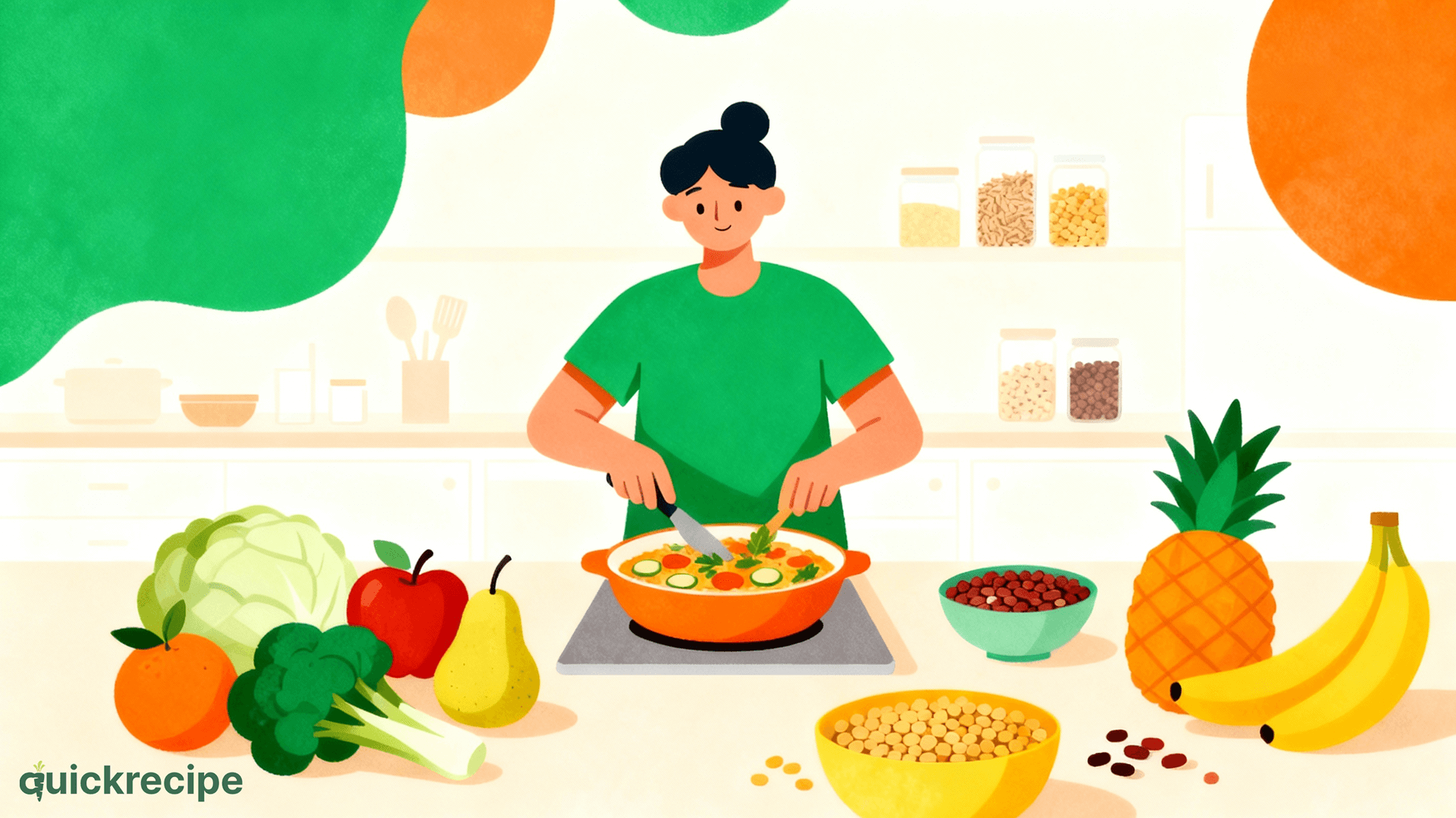 Person trying to follow a balanced diet with smartphone help